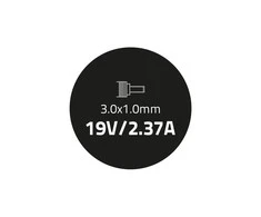 QOLTEC 51508 Nešiojamas kompiuteris AC power adapter f Asus 45W 19V 2.37A 3.0x1.0