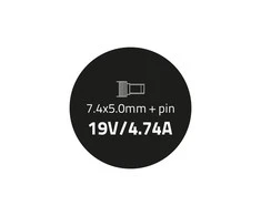 QOLTEC 50086 Nešiojamas kompiuteris AC power adapter HP Compaq 90W 19V 4.74 A 7.4x5.0+pin