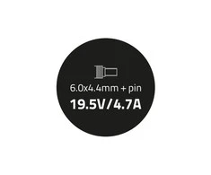 QOLTEC 50088 Nešiojamas kompiuteris kintamosios srovės adapteris Qoltec Sony 90W 19.5 V 4.7 A 6.0x4.4+pin