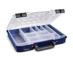 „raaco CarryLite 55 4x8-10“, Mėlyna, Polikarbonatas (PC), Polipropilenas (PP), 337 mm, 278 mm, 57 mm, 924 g