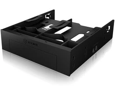 Icy Box IB-5251 Tvirtinimo rėmas 2x2,5" + 1x3,5" HDD/SSD diskams 1x5,25" nišoje, su priekiniu skydeliu, juodas