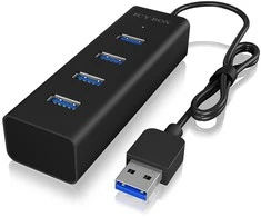 ICYBOX IB-HUB1409-U3 Icy Box 4x Port USB 3.0 Hub, Juodas