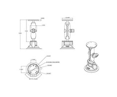 Ram Mounts UNPKD RAM SUCTION MOUNT TWIST LOCK