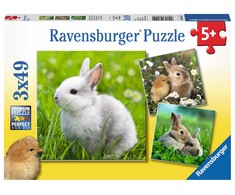Ravensburger Dėlionė 3x49 vnt. - Zuikiai