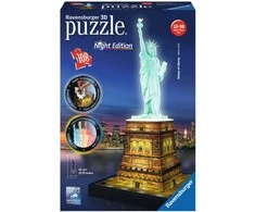 3D galvosūkis Laisvės statula su šviesomis - RAVENSBURGER dėlionė