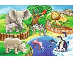 Ravensburger Dėlionė 2x12 vnt. - Zoologijos sodas
