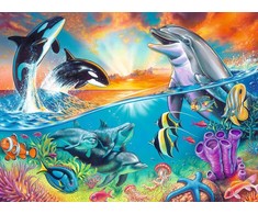 Ravensburger Dėlionė 200 vnt. - Vandens gyvūnai
