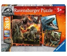 Ravensburger Dėlionė 3x49 vnt. - Juros periodo pasaulis (Jurassic World)