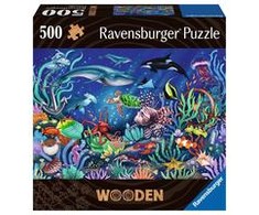 Ravensburger Medinė dėlionė 500 vnt. - Spalvingas jūros pasaulis