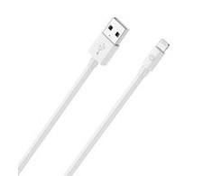 USB kabelis Realpower USB-A - Lightning 2 m Baltas (385240)