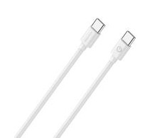 Realpower RealPower įkrovimo/duomenų kabelis USB-C į USB-C 1m baltas 3A