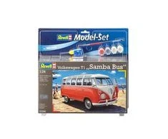 Revell VW T1 Samba Bus rinkinys 1/24 su dažais ir teptuku