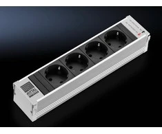 Listwa zasilająca Rittal Steckdosenmodul PSM 4x Schu.ko L250mm juodas