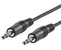 Kabelis Roline Jack 3.5mm - Jack 3.5mm 1m juoda (11.09.4501)