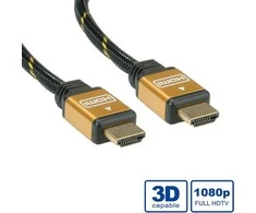 Roline HDMI – HDMI laidas 2 m aukso spalvos (11.04.5562)