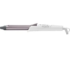 Rowenta Hair Suktukas CF3460F0 Keraminė šildymo sistema, Statinės skersmuo 25 mm, Temperatūra (min) 130 °C, Temperatūra (maks.) 200 °C, Šildymo lygių skaičius 8, Ekranas LCD, Snow baltas/metal cinamono rožinė