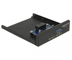 FRONTPANEL DELOCK 3.5" 1X USB-A 3.1 1X USB-C