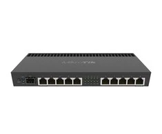 Mikrotik laidinio eterneto maršrutizatorius RB4011iGS+RM, keturių branduolių 1,4 GHz centrinis procesorius, 1 GB RAM, 512 MB, 1xSFP+, 1x nuoseklusis konsolės prievadas, PCB temperatūros ir įtampos monitorius, IP20, dėklas ir stalinis dėklas su stovo ausimis, Maršrutizatorius OS L5 | Enthernet Maršrutizatorius | RB4011iGS+RM | Nėra „Wi-Fi“ | 10/100/1000 Mbit/s | Ethernet LAN (RJ-45) jungtys 10 | Tinklelio atramos Nr. | MU-MiMO Nr. | Nėra mobiliojo plačiajuosčio ryšio | Antenos tipas Be antenos | 12 mėn.