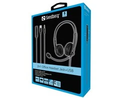 Jack Sandberg 2in1 biuro ausinės lizdas + USB