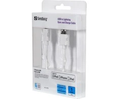 Sandberg USB>Lightning MFI 1m Balta