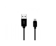 SBS TECABLEMICROC15K USB-A – USB-C kabelis 1.5m – juodos spalvos