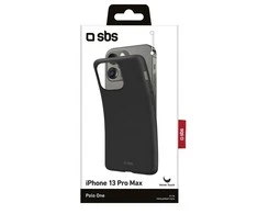 Dėklas SBS Juodas Polo One Cover Pusiau kietas, šilko prisilietimas, skirtas iPhone 13 Pro Max