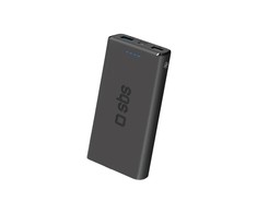 Power Bank 10000 mAh 2 USB 2.1A By SBS Juodas