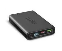 SBS Powerbank 10.000 mAh Power Delivery 20W mit LCD-Ekranas juodas