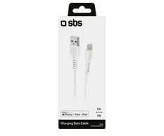 SBS TECABLEUSBIP589W USB-A – Lightning kabelis – baltos spalvos