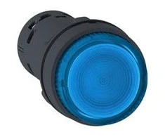 Schneider Electric LED apšviestas mygtukas su spyruokliniu grąžinimu 1Z mėlynas XB7NW36B1