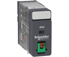 Schneider Zelio sąsajos relė su bandymo mygtuku 230V AC 10A 1Z+1R RXG11P7