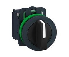 Schneider Electric Harmony XB5 Plokščias plastikinis jungiklis. juodas fi30 3 padėčių automatinis grįžimas į centrą 2Z XB5FD53