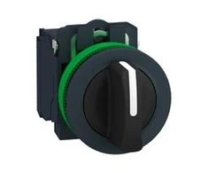 Schneider Electric Harmony XB5 Plokščias plastikinis jungiklis. juodas fi30 3 padėčių stabilus 2Z XB5FD33