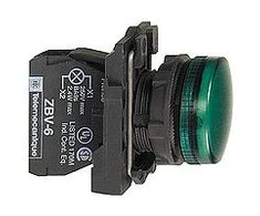 Schneider Electric 22mm žalias signalinis žibintas 24V AC / DC LED (XB5AVB3)