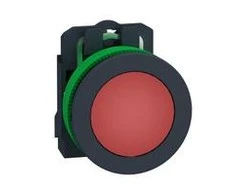 Schwalbe Schneider Electric Harmony XB5 plokščias plastikinis mygtukas. raudonas fi30 sklandus objektyvas integruotas LED 230...240 V AC XB5FVM4