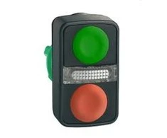Schneider Electric Dvivietis žalias / raudonas mygtukas su apšvietimu (ZB5AW7A3740)