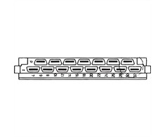 SCHROFF SCHROFF kištukas H tipas, EN 60603, DIN 41612, moteriška, 15 kontaktų, FASTON 6,3 mm