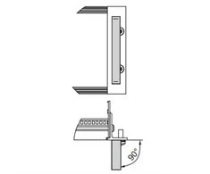 SCHROFF SCHROFF Vientisa priekinė rankena, plotis 12,2 mm, šviesiai anoduotas, 6 U