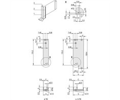SCHROFF SCHROFF įdėklo modulio priekinio skydelio U profilis, skirtas IEL, IET, 2 tipas, 3 HU, 8 HU, 0,1 poslinkis, 2,5 mm, Al