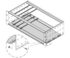 SCHROFF SCHROFF Montavimo plokštė 19 stelažų ir modulių laikikliui, 63 AG, ilgio plokštės 160 mm