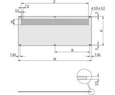 SCHROFF Panel tylny , perforowany, nieekranowany, do RatiopacPRO i PropacPRO, 3 HU, 84 HP