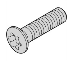 SCHROFF SCHROFF Phillips galvutės varžtas, Torx, savaime formuojantis, cinkuotas, M2,5 x 10