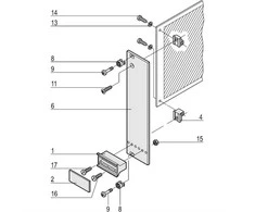 SCHROFF SCHROFF Rinkinys įdėklai yra trapecijos formos, neekranuoti, pjūklas, 3 HU, 6 HU