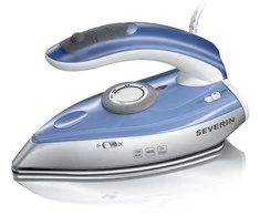 Severin Travel Garų lygintuvas BA 3234 Sidabrinis/Mėlyna, 1000 W, With cord, Auto power off, Vertical steam function, Vanduo tank capacity 50 ml