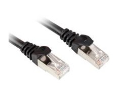 Sharkoon 0.5m Cat.6 S/FTP - 0.5 m - Cat6 - S/FTP (S-STP) - RJ-45 - RJ-45 - Juodas