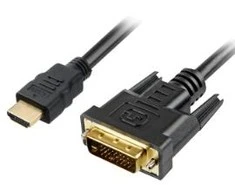 Sharkoon 1m - HDMI/DVI-D - 1 m - HDMI - DVI-D - Male - Male - 1920 x 1080 pikselių