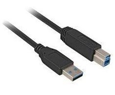 USB laidas Sharkoon USB-A - USB-B 2 m juoda (4044951015641)