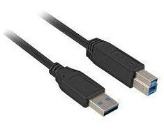 USB laidas Sharkoon USB-A - USB-B 2 m juoda (4044951015641)