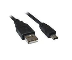 Sharkoon USB 2.0 Kabelis, USB-A Stecker > Mini-USB Stecker (juodas, 2,0 Meter, doppelt geschirmt)