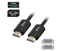 Sharkoon Kabelis HDMI Stecker > HDMI Stecker (juodas, 10 Meter, HDMI 4K)